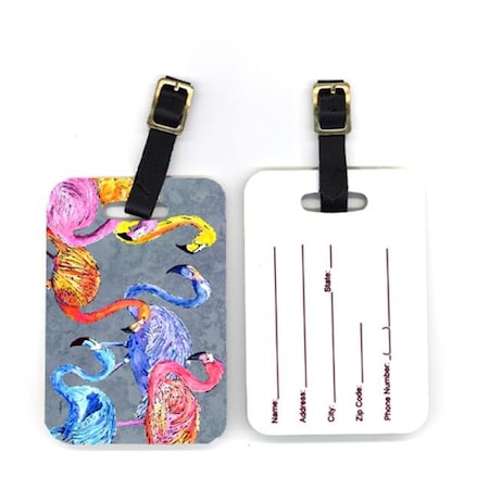 Carolines Treasures 8871BT 4 X 2.75 In. Pair Of Flamingo Six Senses Luggage Tag